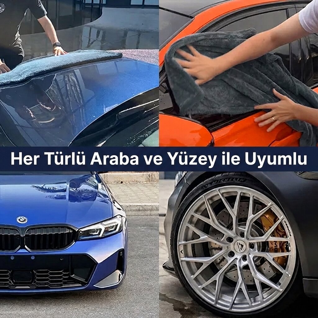 Carleen Premium Oto Kurulama Havlusu – Tek Hamlede İz Bırakmadan Kurutma