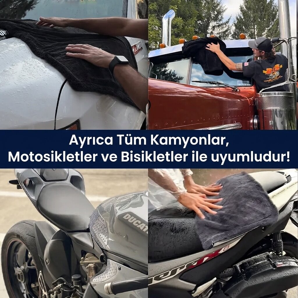 Carleen Premium Oto Kurulama Havlusu – Tek Hamlede İz Bırakmadan Kurutma