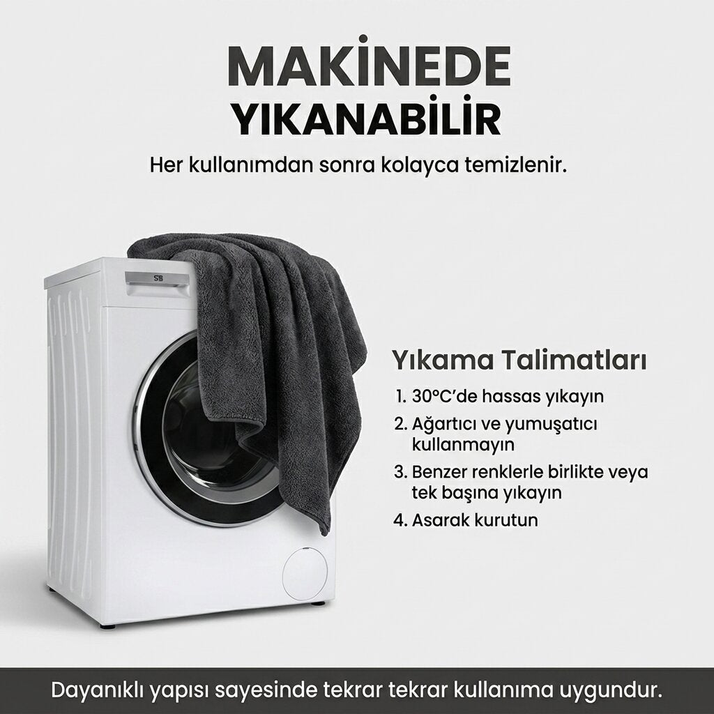 Carleen Premium Oto Kurulama Havlusu – Tek Hamlede İz Bırakmadan Kurutma